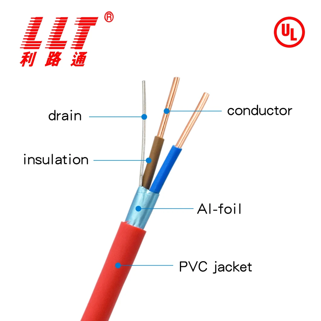 2.5 RM Fire Rated Cable UL Listed Fire Alarm Cable VW-1 Flame Retardant 105° C Fr-PVC Jacket