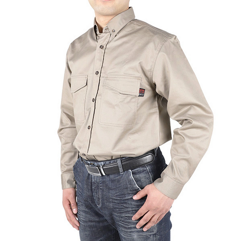 Mens Fr Two Pocket Button Down Stock Work Shirt