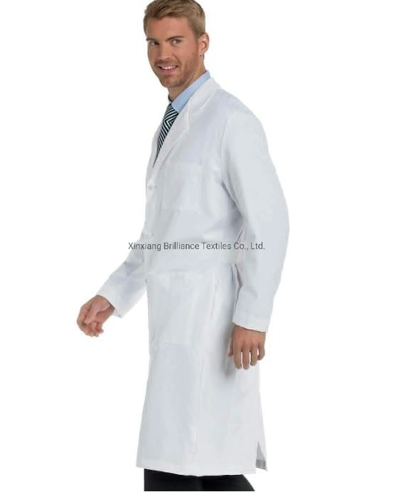 Doctor Gown 65% Polyester 35% Cotton White Lab Coat