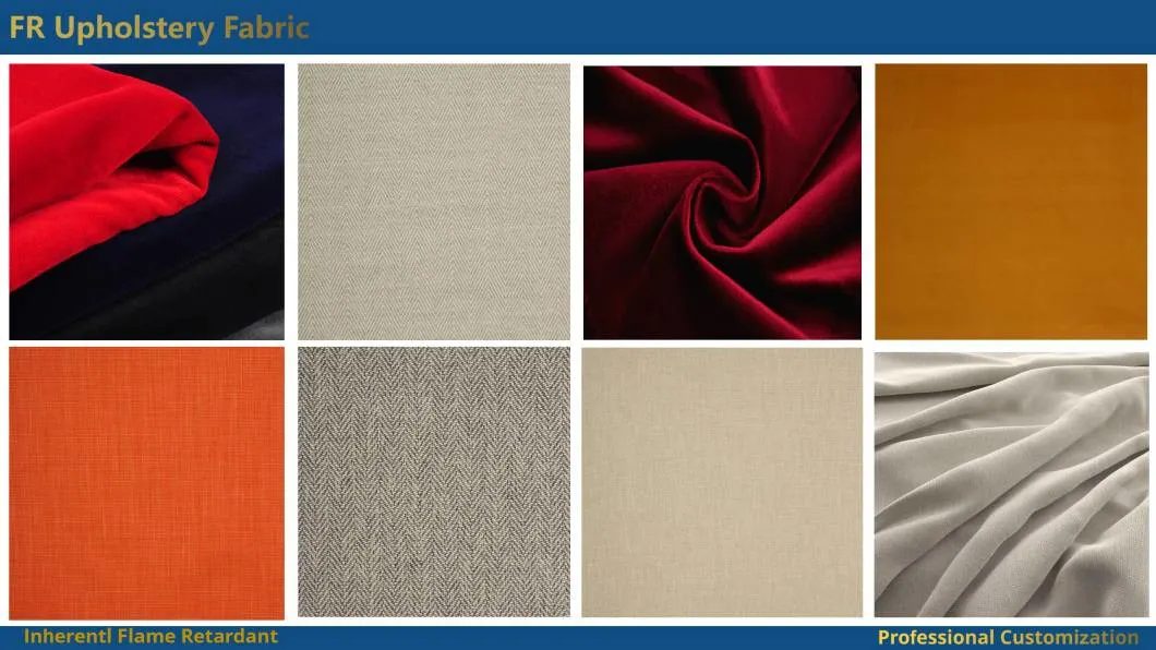Home Textile Custom Polyester Inherent Flame Retardant Curtain Sofa Fabrics