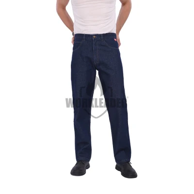 Jeans de trabalho masculinos refletivos 100% algodão para a indústria de petróleo e gás Pantalon